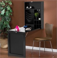 23.6 in. Black Wall Mounted Floating Table