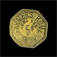 Good For 5¢ Drink Farmers House Maverick Token