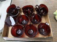 RUBY RED TEA CUPS