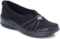 BZees Women's 8W Niche Ballet Flat, Black 8 Wide