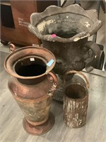 Outdoor Decorative Pots and Rustic Candle Holder