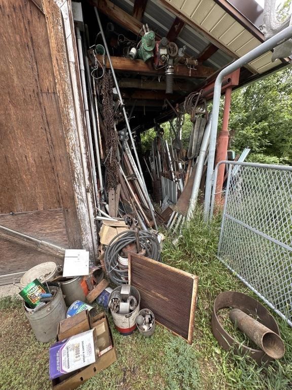 Scrap Metal on East Side Of Welding Shop