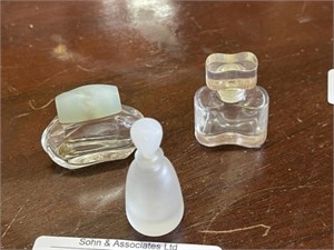 3 Miniature Perfume Bottles