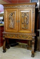 Spanish Renaissance Style Walnut Cabinet.