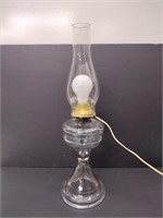 Electric Converted Glass Oil Lamp