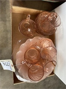 Collectible peach glass pieces