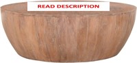 Drum Shape Wooden Coffee Table  Brown