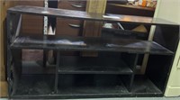 Black wooden decorative stand; 28x12x25