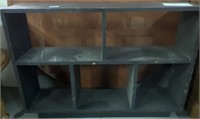 Black wooden decorative stand: 26x8x28