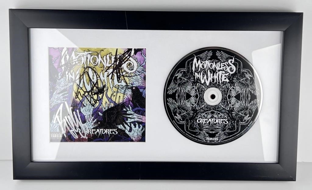 **SIGNED** MOTIONLESS IN WHITE CD COVER
