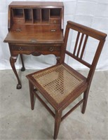 Ladies Drop Front Writing Desk & Chair