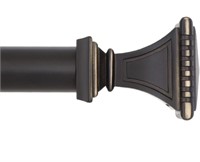 IVILON ANTIQUE BLACK FINISH WINDOW CURTAIN ROD 72