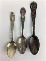 (3) Sterling souvenir spoons 53 grams
