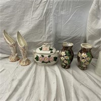 Ceramic Vases and Floral Box