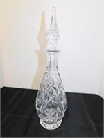 vintage lead crystal cut glass decanter