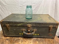 Antique trunk/suitcase - military