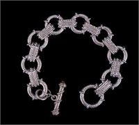 Judith Ripka Signed Sterling Silver Bracelet