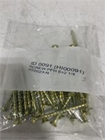 GOLD SCREWS WITH PHILLIPS HEAD NUMBER 8 X 2-1/4