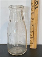 The Sanitary Milk Co Dairy Bottle Canton Oh