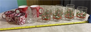 Christmas glasses & mugs