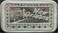 1oz New Orleans silver bar