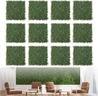 flybold Artificial Boxwood Hedge Grass Panel 12Pcs