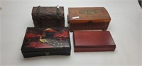 Wooden Boxes and Jewelry Contents