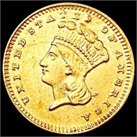 1858 Rare Gold Dollar NEARLY UNCIRCULATED