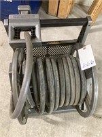 garden hose reel w/50 ft rubber hose