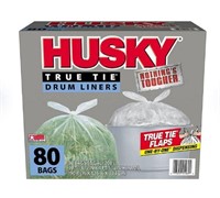 $25 Husky 55-Gallon Clear Flap Tie Drum Trash Bag
