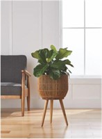 BETTER HOMES & GARGENS PLANTER WITH 3-WOODEN LEGS