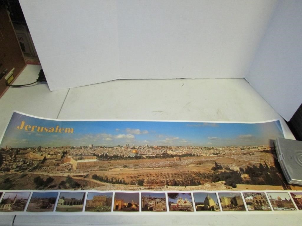 Large Detailed Landmark Poster of Jerusalem