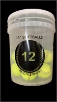 Bucket of 12 Practice Softballs 11”