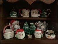 Christmas, cups, salt & pepper, cream & sugar,