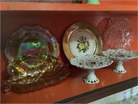 Vintage Indiana, glass, carnival dishes, etc.