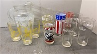 Lot of Glasses & Pitcher