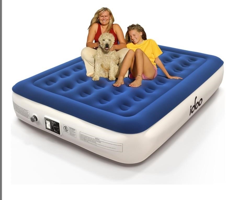 iDOO Queen Air Mattress, Inflatable Airbed with