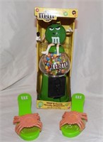 Green M&M Candy Dispenser and Green Shoes