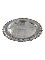 Pristine Antique Silver Plated Serving Tray