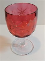 Atomic Starburst Cranberry Goblet Bartlett