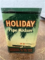 Vintage Holiday Pipe Mixture Tin Can
