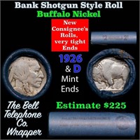 Buffalo Nickel Shotgun Roll in Old Bank Style 'Bel