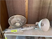 portable lamp and small fan (conditon unknown)