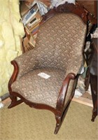 Victorian upholstered Walnut carved Parlor