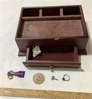 Jewelry box w/contents -has scratch on top see