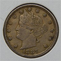 1887 Liberty V Nickel