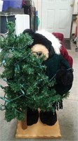 27" bear with lighted tree