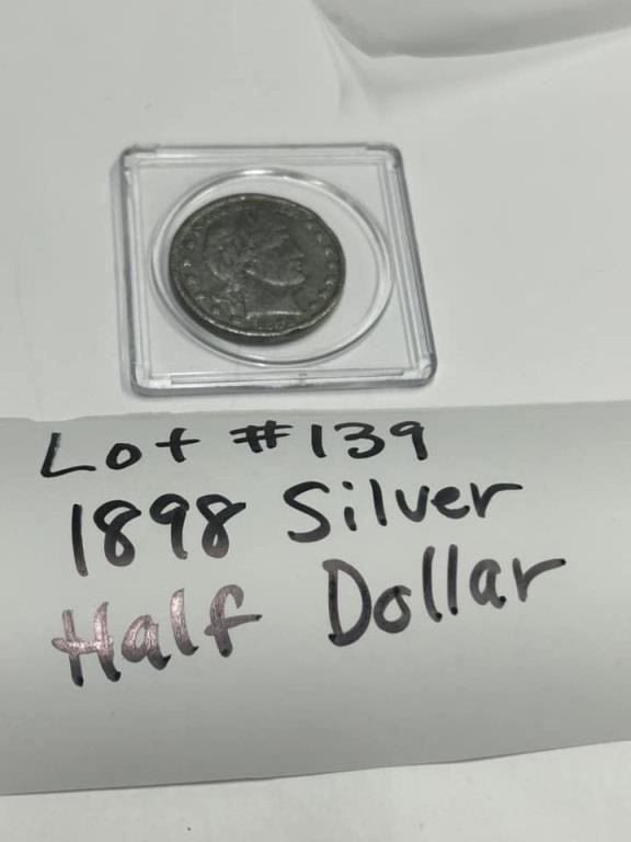 Lor#139) 1898 Silver Half Dollar