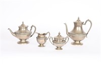 Silver On Copper Coffee & Tea Set