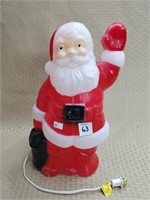 13" Vintage Santa Claus Blowmold Decoration